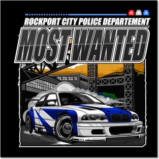 ICONIC NFS MOSTWANTED CAR  #1 BLACKLIST-WITH BACKGROUND Posters and Art